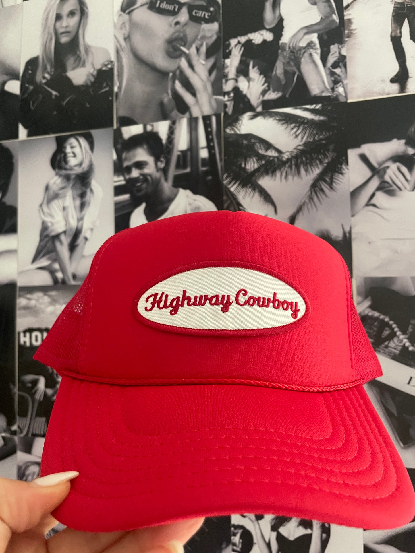 Highway Cowboy Patch Hat- Red