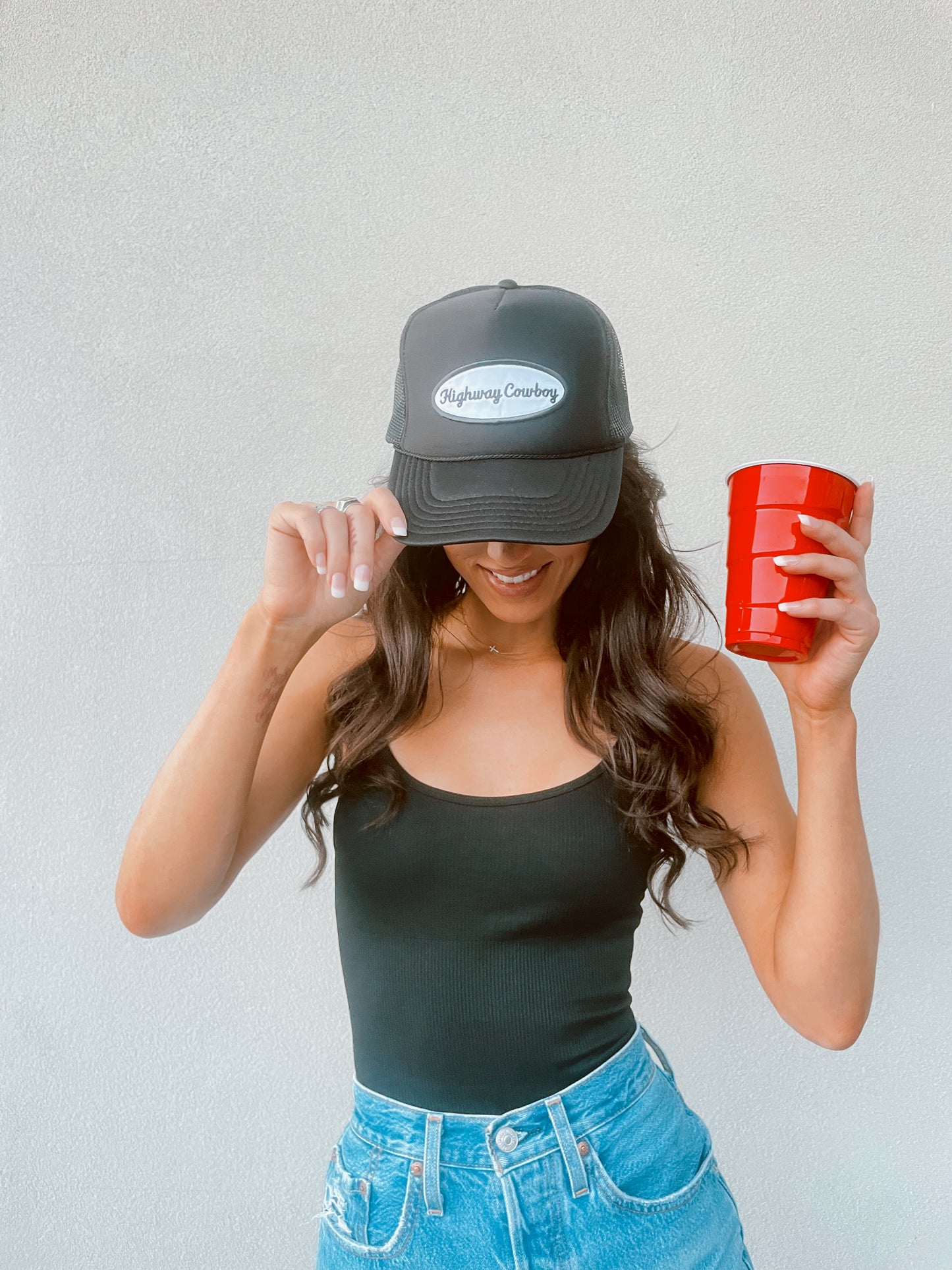 Highway Cowboy Patch Hat- Black