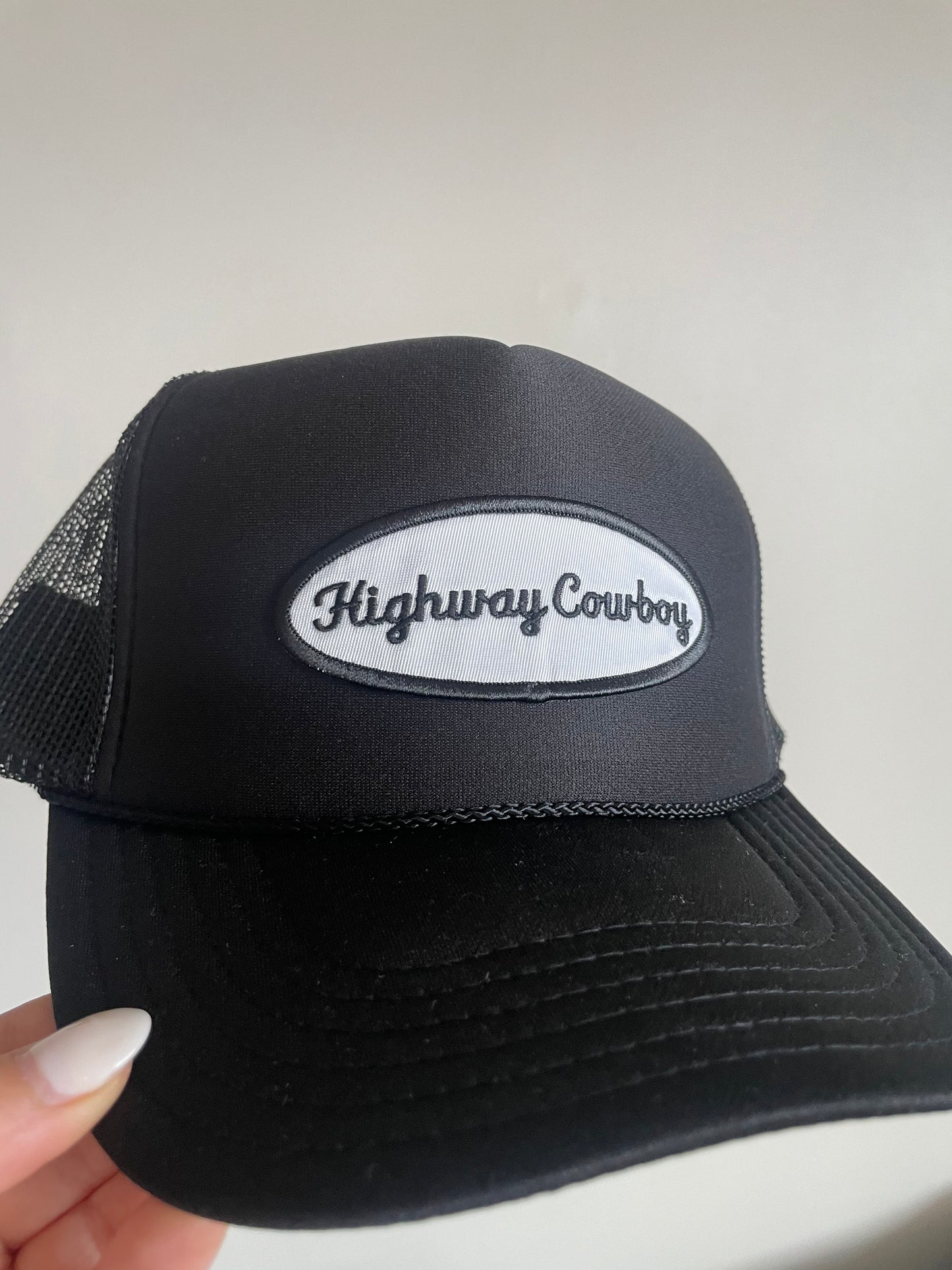 Highway Cowboy Patch Hat- Black